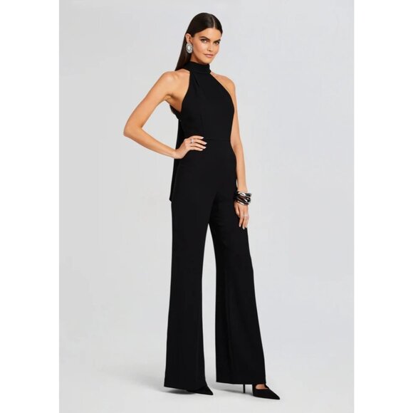 SANS FAFF Taylor Tie Back Jumpsuit in Black XSmall New Womens Dressy One Piece - Picture 12 of 13